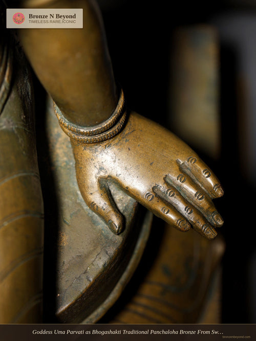 Goddess Uma Parvati as Bhogashakti Traditional Panchaloha Bronze From Swamimalai