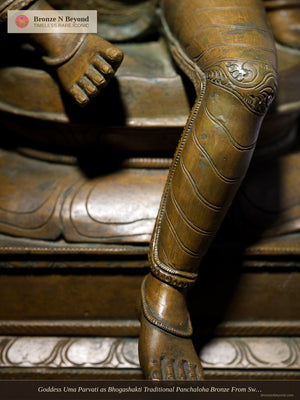 Goddess Uma Parvati as Bhogashakti Traditional Panchaloha Bronze From Swamimalai