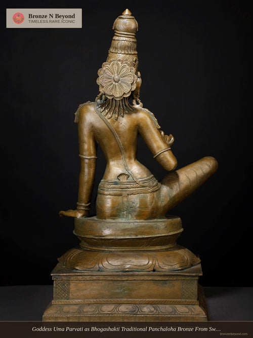 Goddess Uma Parvati as Bhogashakti Traditional Panchaloha Bronze From Swamimalai