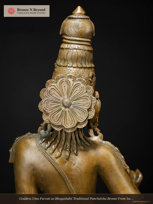 Goddess Uma Parvati as Bhogashakti Traditional Panchaloha Bronze From Swamimalai