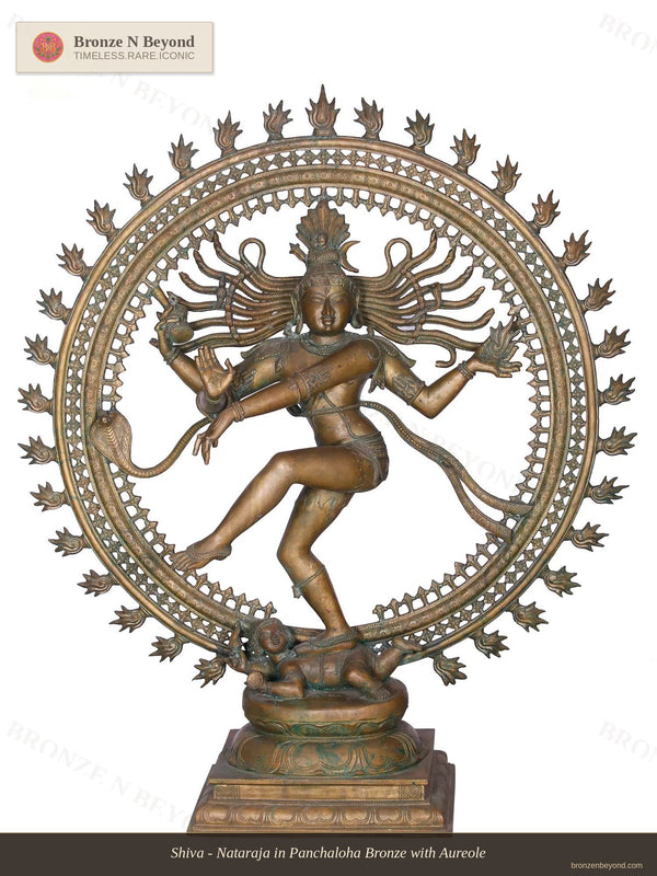 Shiva - Nataraja in Panchaloha Bronze with Aureole