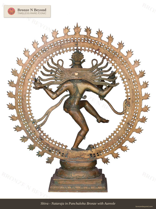 Shiva - Nataraja in Panchaloha Bronze with Aureole