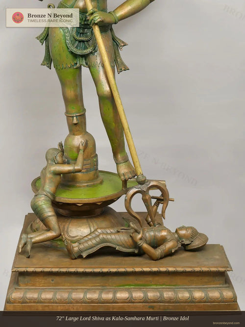 72" Large Lord Shiva as Kala-Samhara Murti | Bronze Idol