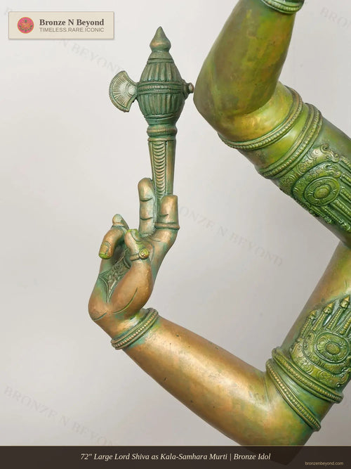 72" Large Lord Shiva as Kala-Samhara Murti | Bronze Idol