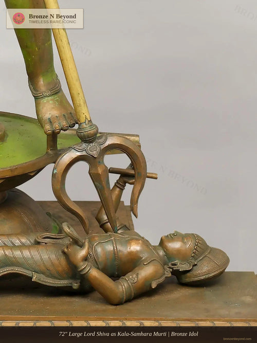72" Large Lord Shiva as Kala-Samhara Murti | Bronze Idol