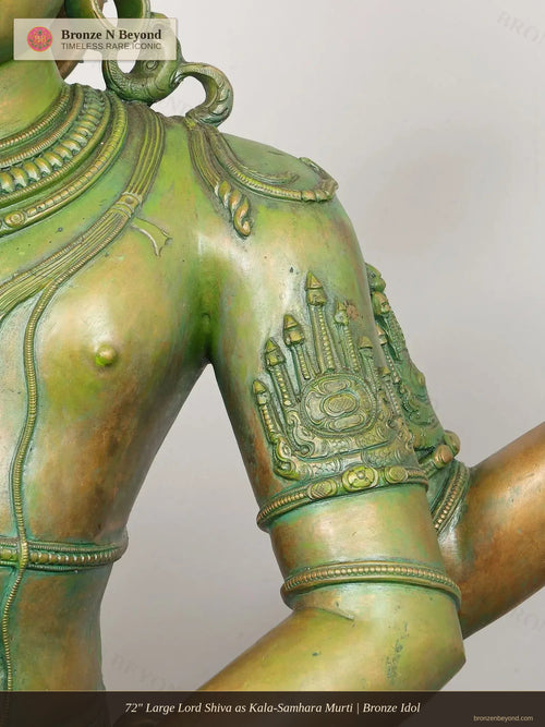 72" Large Lord Shiva as Kala-Samhara Murti | Bronze Idol