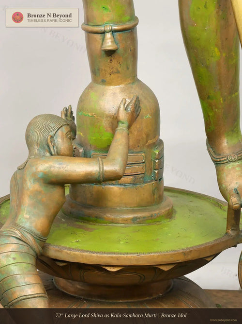 72" Large Lord Shiva as Kala-Samhara Murti | Bronze Idol