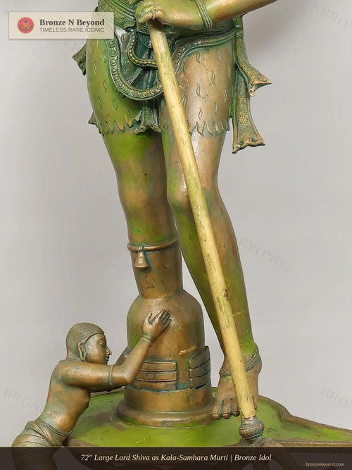 72" Large Lord Shiva as Kala-Samhara Murti | Bronze Idol