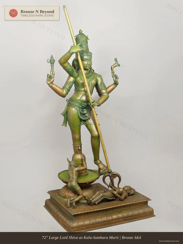 72" Large Lord Shiva as Kala-Samhara Murti | Bronze Idol