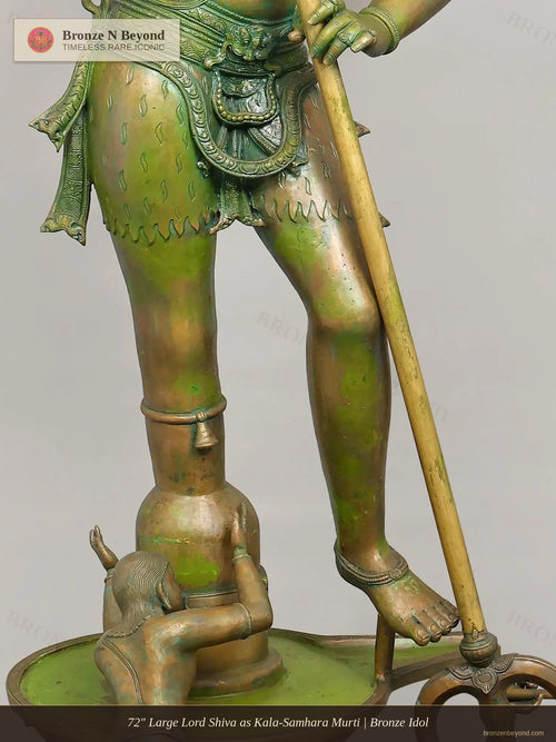 72" Large Lord Shiva as Kala-Samhara Murti | Bronze Idol