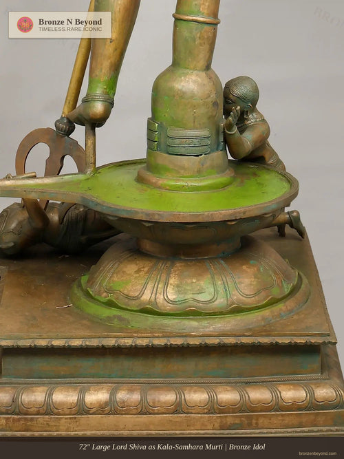 72" Large Lord Shiva as Kala-Samhara Murti | Bronze Idol
