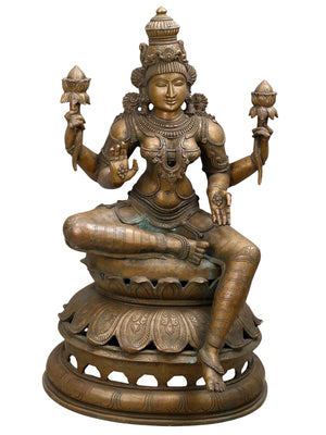 Ganesha, Lakshmi and Saraswati in Bronze - Set of Three Sculptures