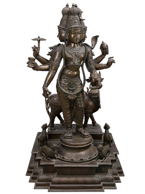Bronze statue of a multi-armed deity Dattatreya