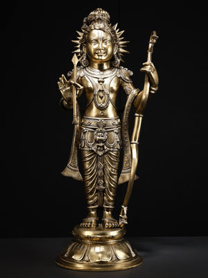 Rama Lalla with Bow and Arrow on Lotus Base in Bronze
