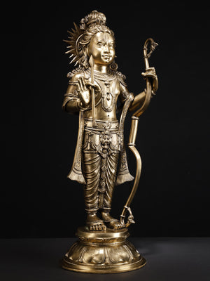 Rama Lalla with Bow and Arrow on Lotus Base in Bronze