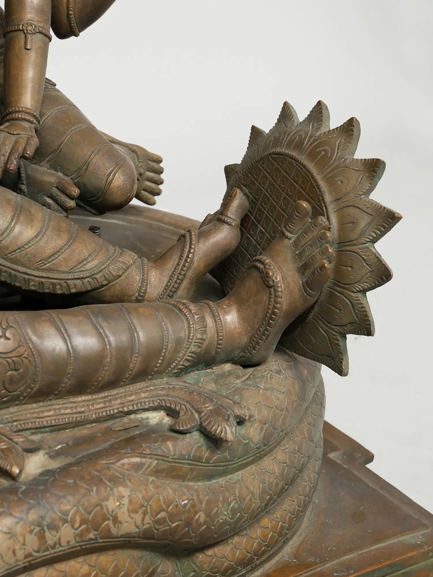 30" Padmanabha Swamy (Shesha-Shayi Vishnu) (Lost-Wax) | Panchaloha Bronze from Swamimalai