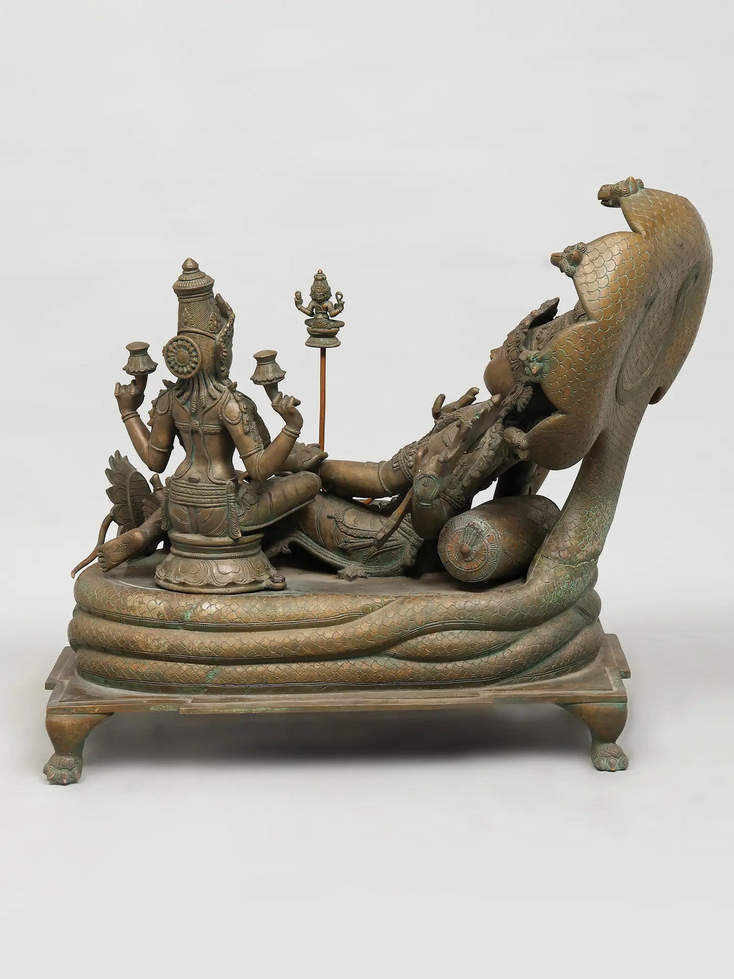 30" Padmanabha Swamy (Shesha-Shayi Vishnu) (Lost-Wax) | Panchaloha Bronze from Swamimalai