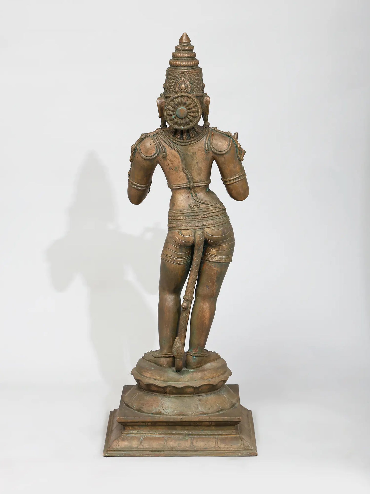 24" Lord Hanuman Standing On Lotus (Lost-Wax) | Madhuchista Vidhana | Panchaloha Bronze from Swamimalai