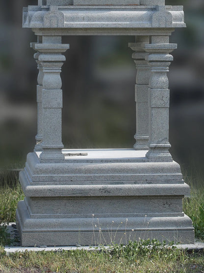145" Large Sized Granite Stone Mandapam with Pillers | Hand Carved Mandapam