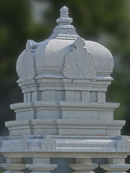 145" Large Sized Granite Stone Mandapam with Pillers | Hand Carved Mandapam