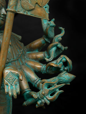 Kartikeya with Vel, Rooster Banner and Peacock Mount in Panchaloha Bronze – Swamimalai, Tamil Nadu