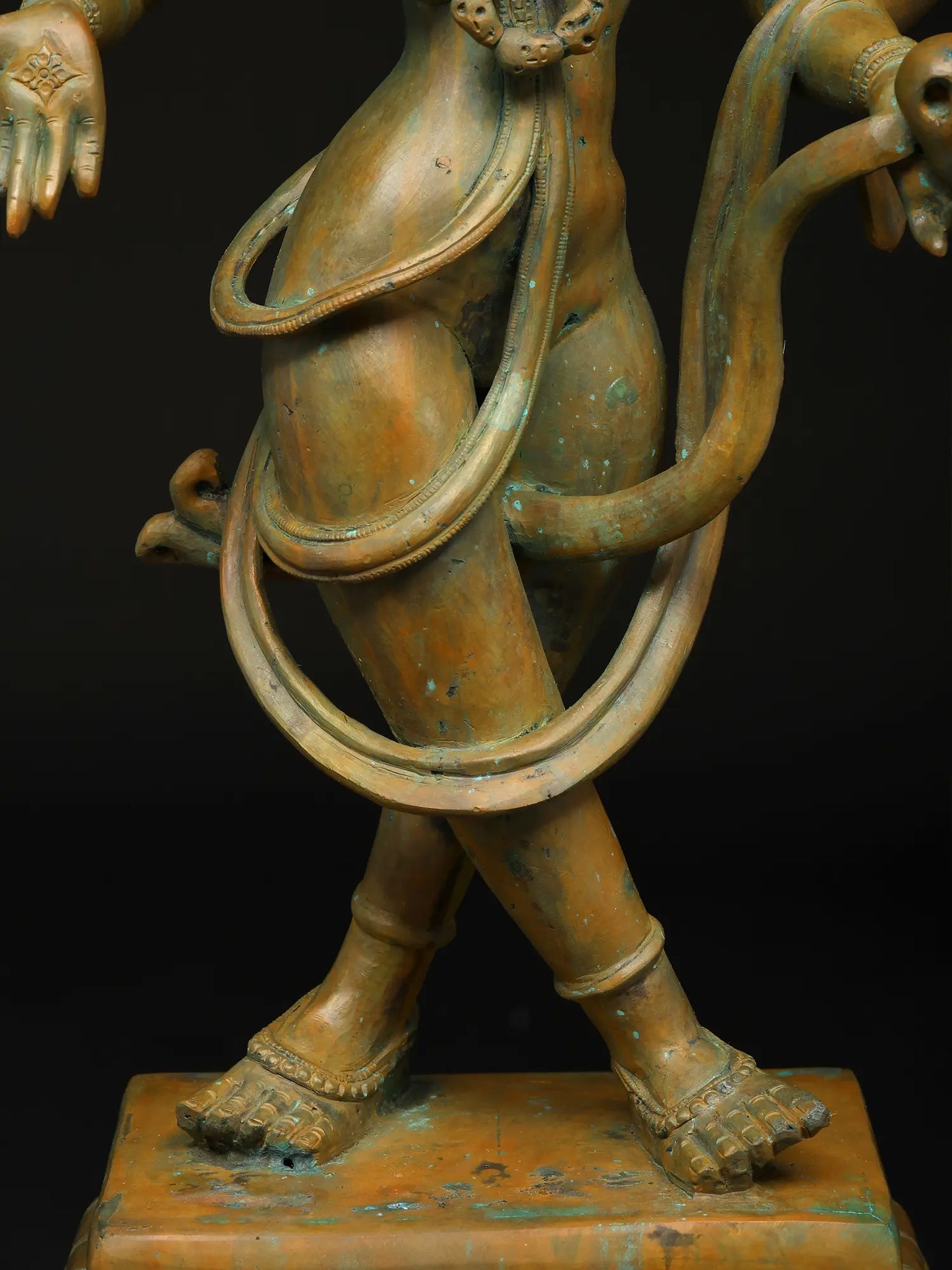 21" Dancing Goddess Kali with Four Arms | Panchaloha Bronze Statue from Swamimalai