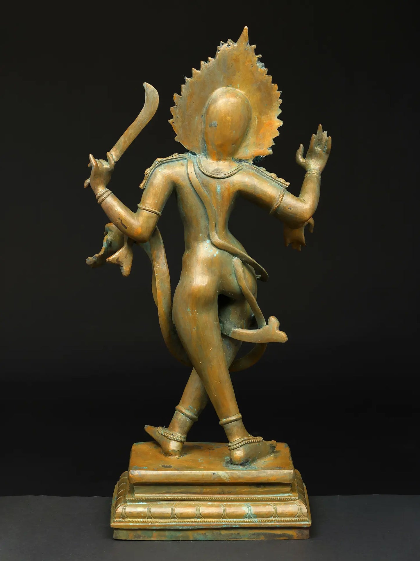 21" Dancing Goddess Kali with Four Arms | Panchaloha Bronze Statue from Swamimalai