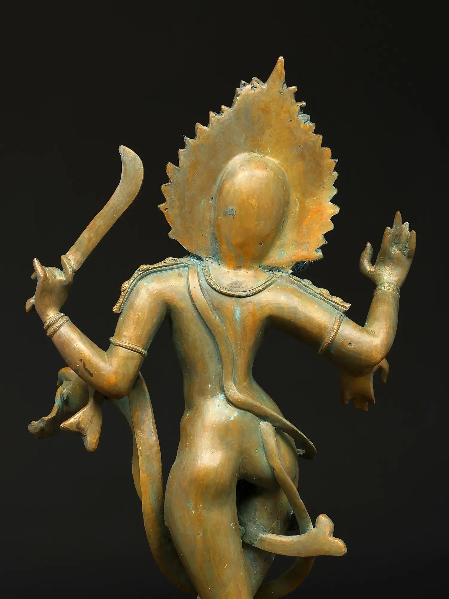 21" Dancing Goddess Kali with Four Arms | Panchaloha Bronze Statue from Swamimalai