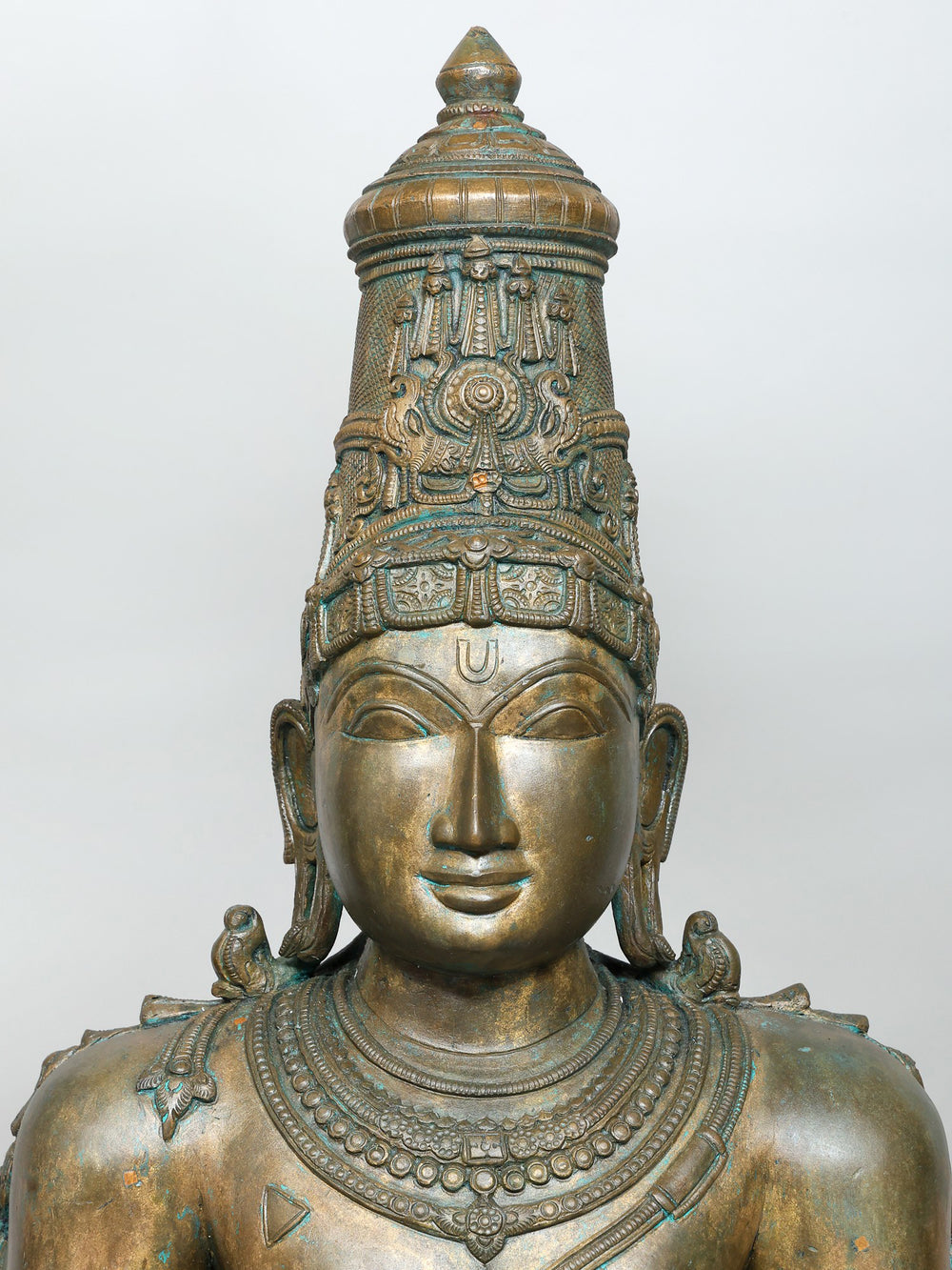 Standing Vishnu with Vatapatrashayi Krishna Apex in Ornate Prabhavali – Bronze, Swamimalai