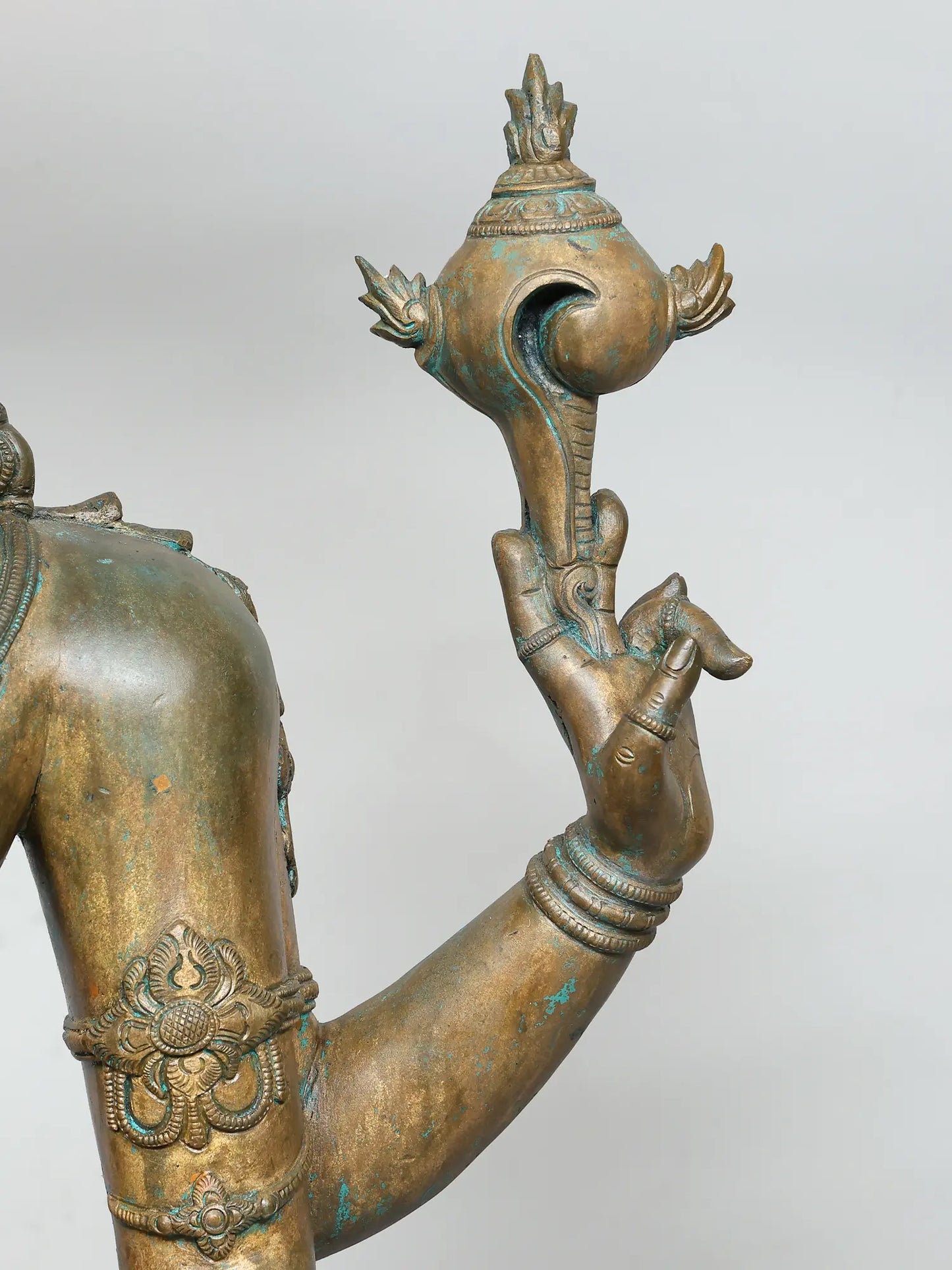 52" Lord Vishnu with Prabhavali (Lost-Wax) | Panchaloha Bronze from Swamimalai | Bronze Statue for Temple