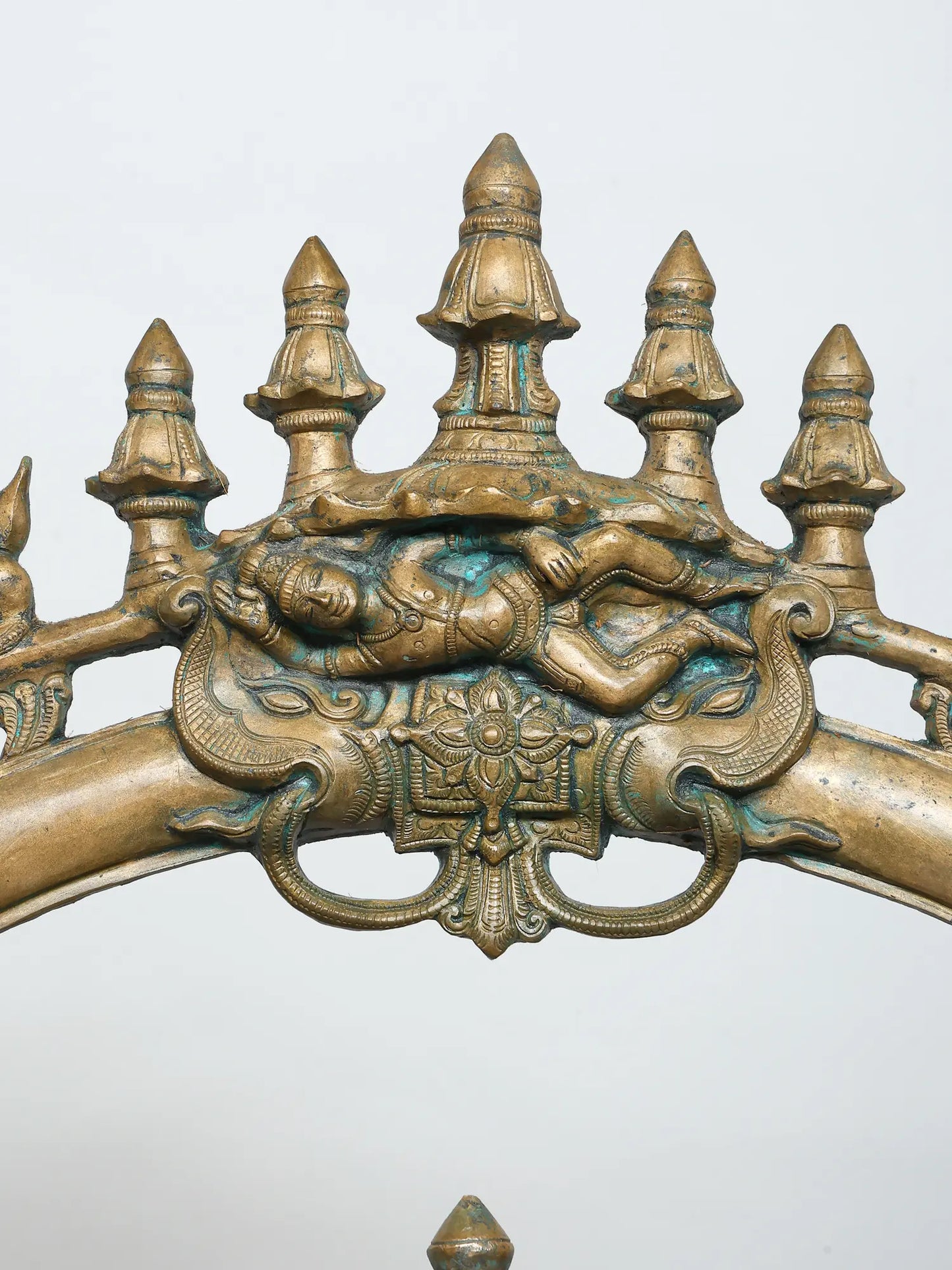 52" Lord Vishnu with Prabhavali (Lost-Wax) | Panchaloha Bronze from Swamimalai | Bronze Statue for Temple
