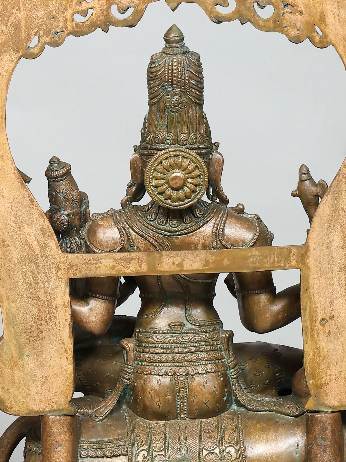 36" Superfine Pradosha Moorthy (Lord Shiva and Goddess Parvati on Nandi) | Panchaloha Bronze from Swamimalai
