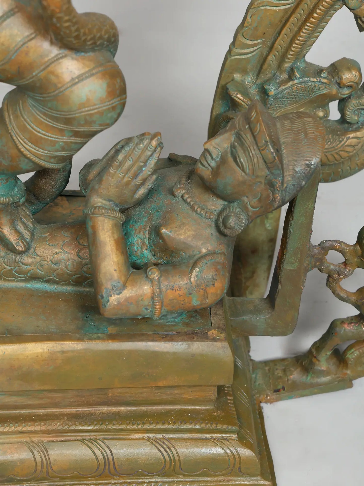 25" Goddess Pratyangira with Kirtimukha Prabhavali (Lost-Wax) | Panchaloha Bronze from Swamimalai