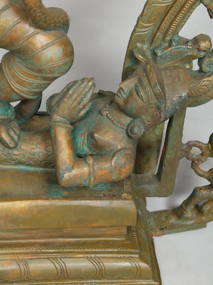 25" Goddess Pratyangira with Kirtimukha Prabhavali (Lost-Wax) | Panchaloha Bronze from Swamimalai