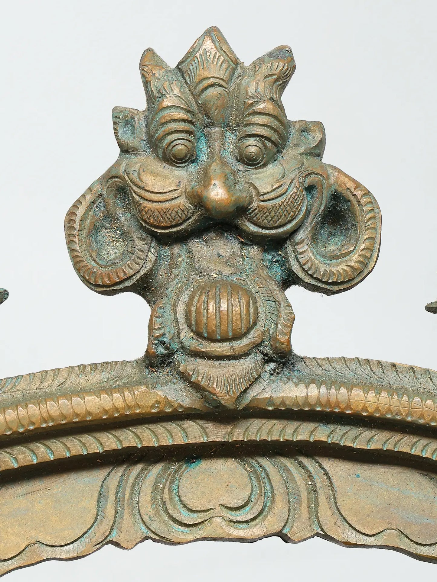 25" Goddess Pratyangira with Kirtimukha Prabhavali (Lost-Wax) | Panchaloha Bronze from Swamimalai