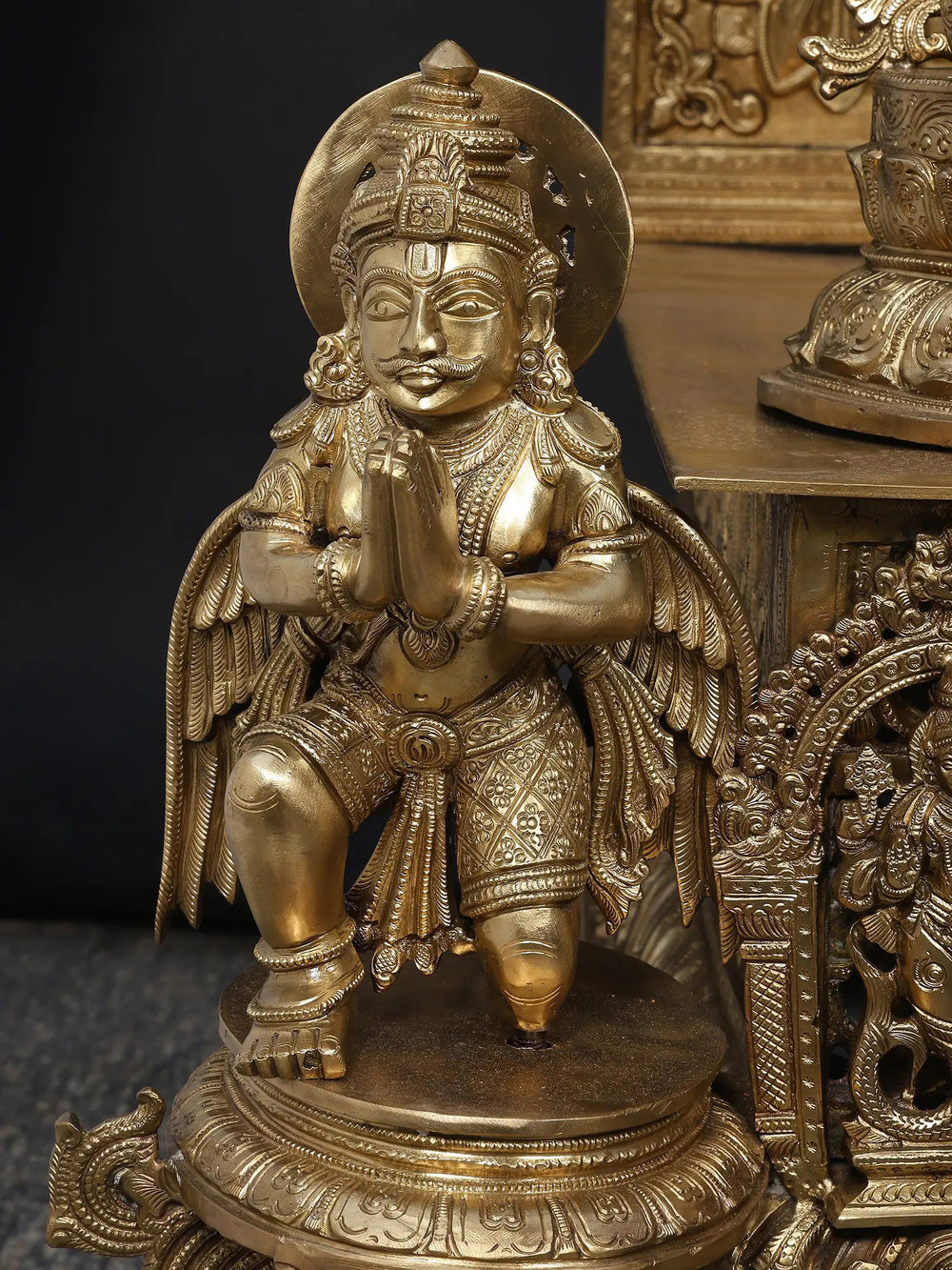 Venkateswara with Dashavatara Base and Garuda - Hanuman in Bronze – Swamimalai, Tamil Nadu