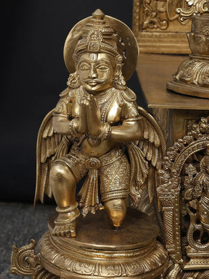Venkateswara with Dashavatara Base and Garuda - Hanuman in Bronze – Swamimalai, Tamil Nadu