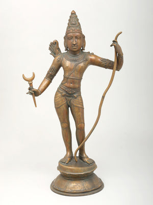 Classical Chola Style Rama Darbar with Rama, Sita, Lakshmana and Hanuman in Panchaloha Bronze – Swamimalai, Tamil Nadu