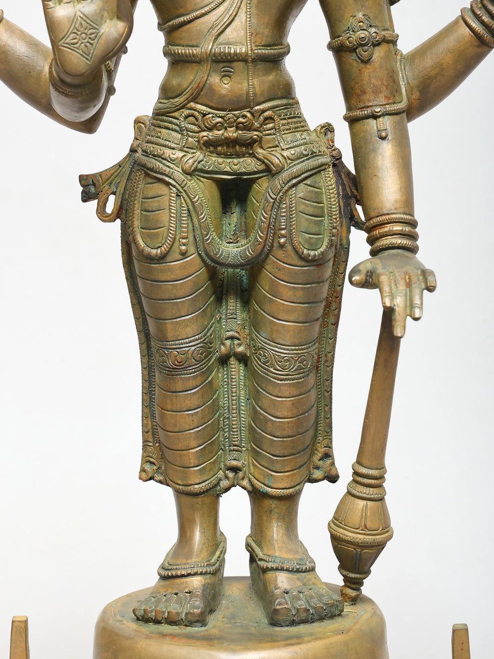 Standing Four-Armed Vishnu in Panchaloha Bronze – Lost-Wax Method, Swamimalai