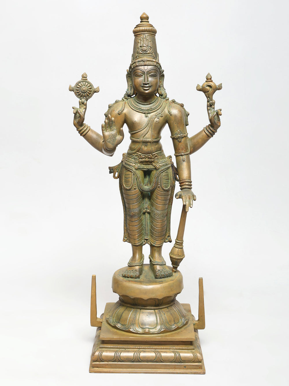 Standing Four-Armed Vishnu in Panchaloha Bronze