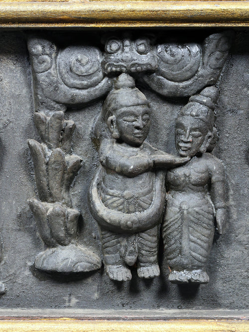 Grand Shiva Parvati Mandapam | Embossed Tanjore Painting