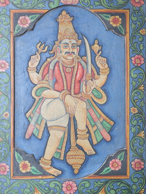 Grand Shiva Parvati Mandapam | Embossed Tanjore Painting