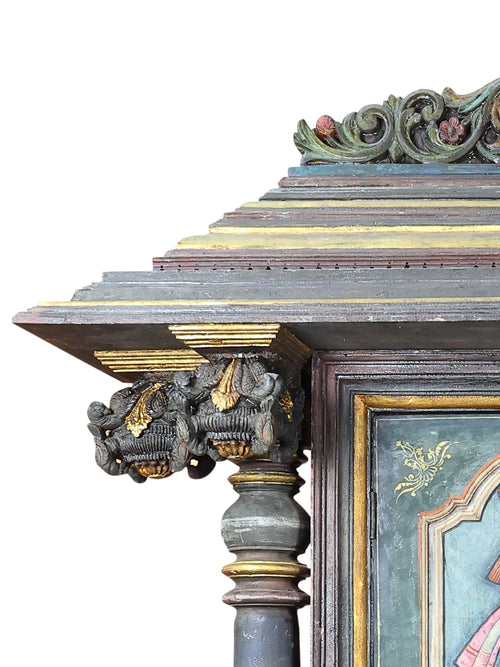 Grand Shiva Parvati Mandapam | Embossed Tanjore Painting