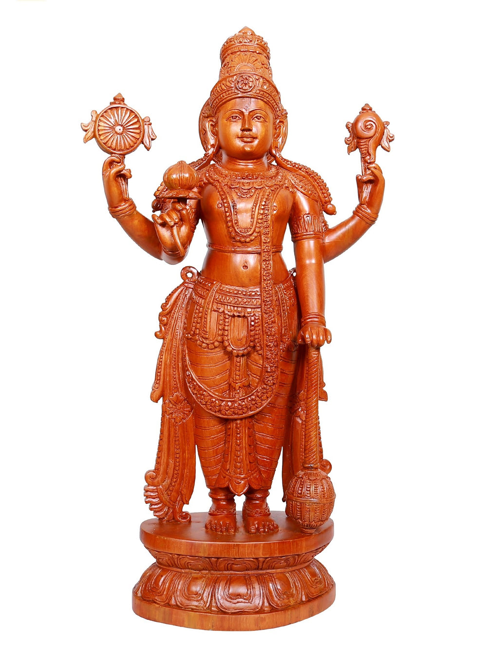 Shri Vishnu Wooden Idol