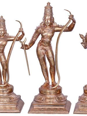 Rama Darbar with Rama, Sita, Lakshmana and Hanuman in Panchaloha Bronze – Swamimalai, Tamil Nadu