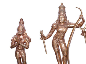 Rama Darbar with Rama, Sita, Lakshmana and Hanuman in Panchaloha Bronze – Swamimalai, Tamil Nadu