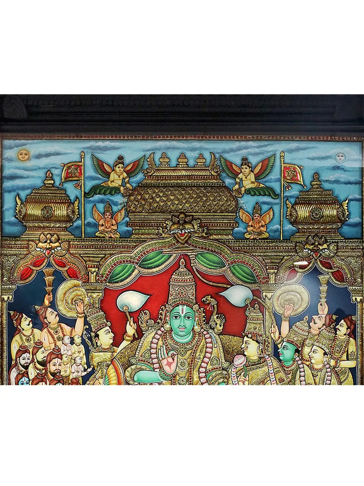 Sri Rama Pattabhishekam | Traditional Colors with 24 Karat Gold | (Winner of Shilp Guru Gold Medal Award