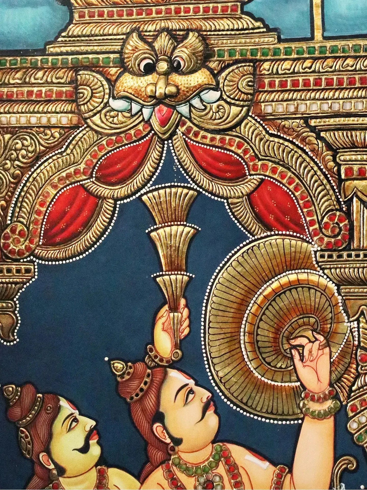 Sri Rama Pattabhishekam | Traditional Colors with 24 Karat Gold | (Winner of Shilp Guru Gold Medal Award