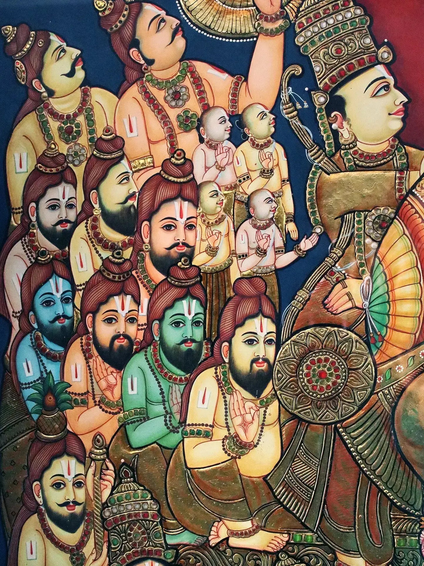 Sri Rama Pattabhishekam | Traditional Colors with 24 Karat Gold | (Winner of Shilp Guru Gold Medal Award