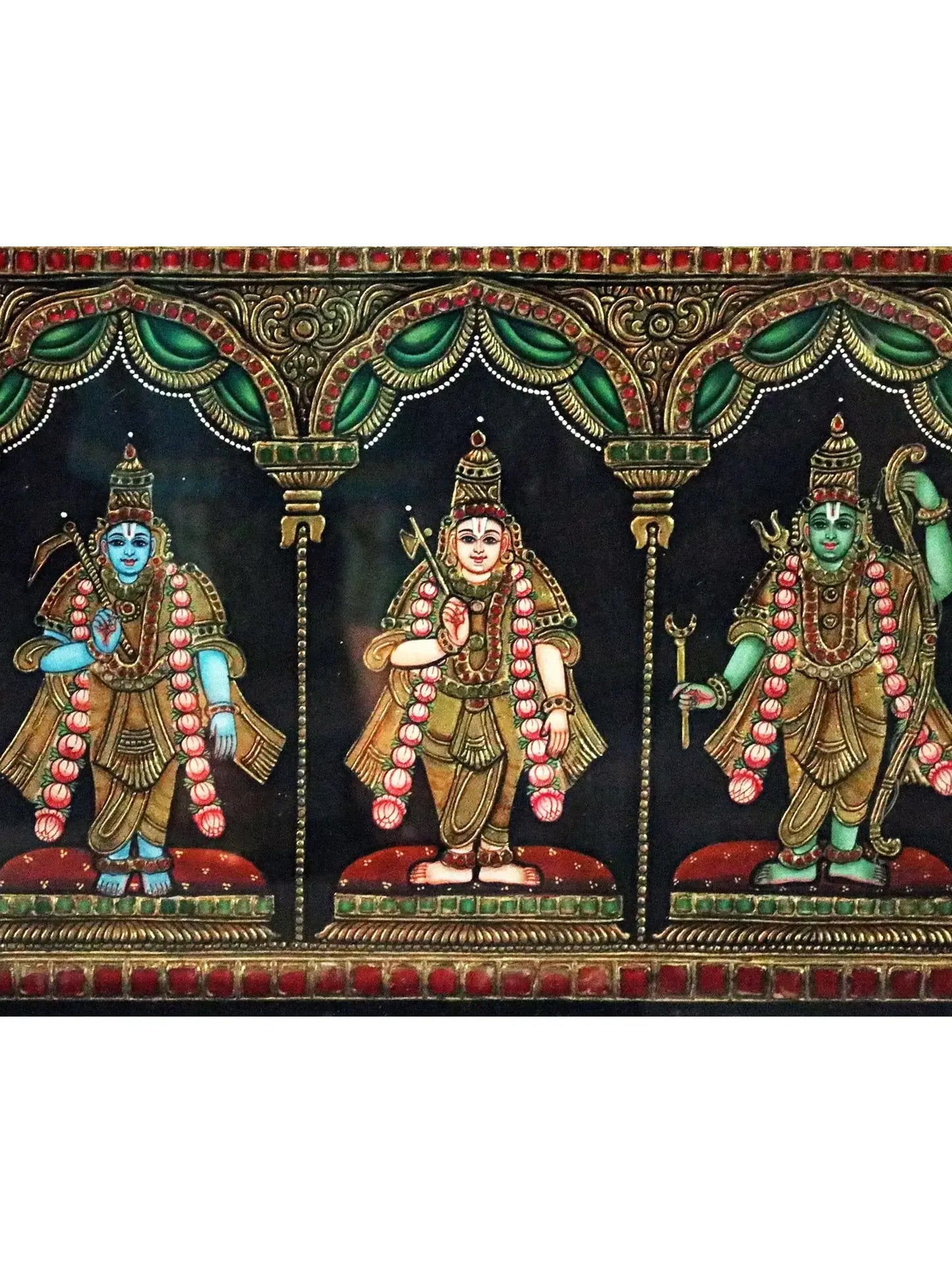 Sri Rama Pattabhishekam | Traditional Colors with 24 Karat Gold | (Winner of Shilp Guru Gold Medal Award